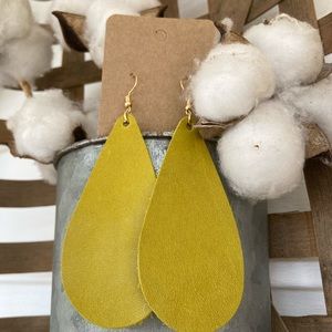 Handmade leather earrings